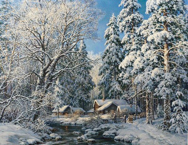 Живопись Базанова Ольга зимний лес