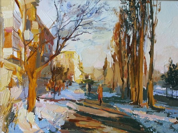 Городские пейзажи художник Игорь Романчук