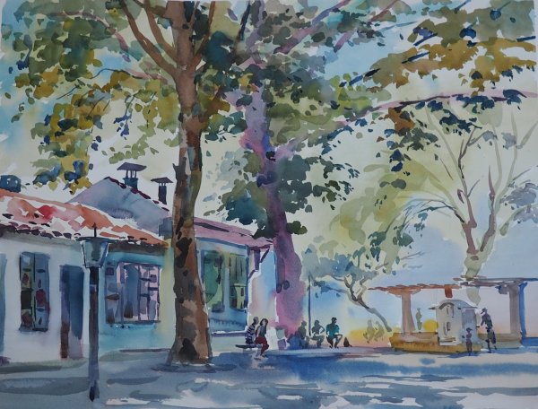 Этюд городского пейзажа Симферополь