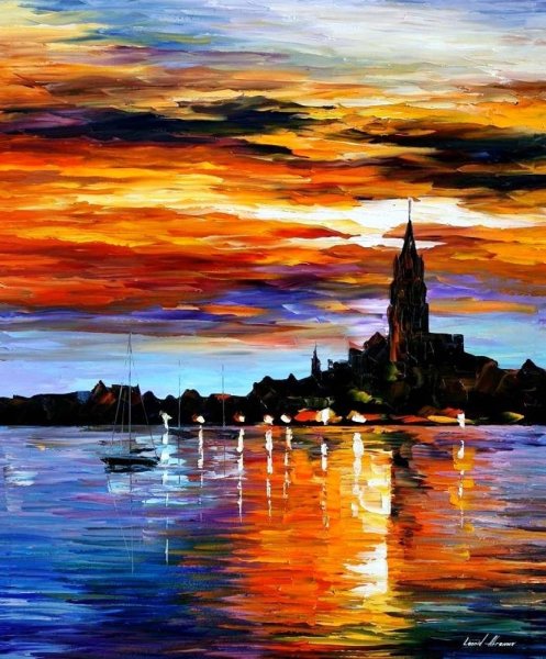 Леонид Афремов картина закат