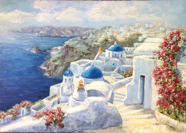 Греческий остров Корфу живопись