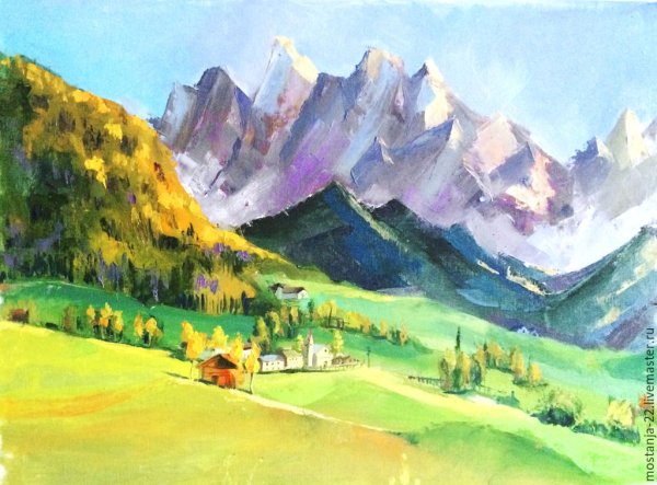 Боб Росс картины горы