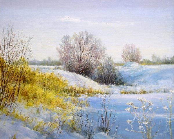 Художник Виктор Батурин весенний пейзаж