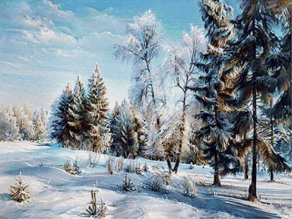 Художник Юшкевич Виктор Викторович зима картины