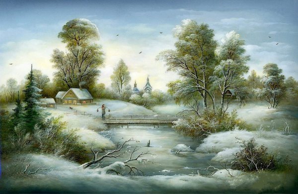 Олег Молчанов зимний пейзаж