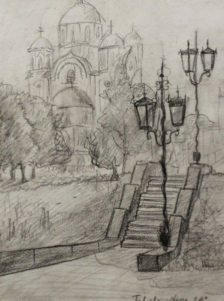 Городской архитектурный пейзаж лёгкий