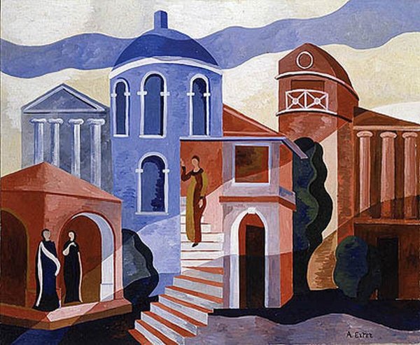 Александра Экстер «Парижский пейзаж» 1911 ( Нотр дам).