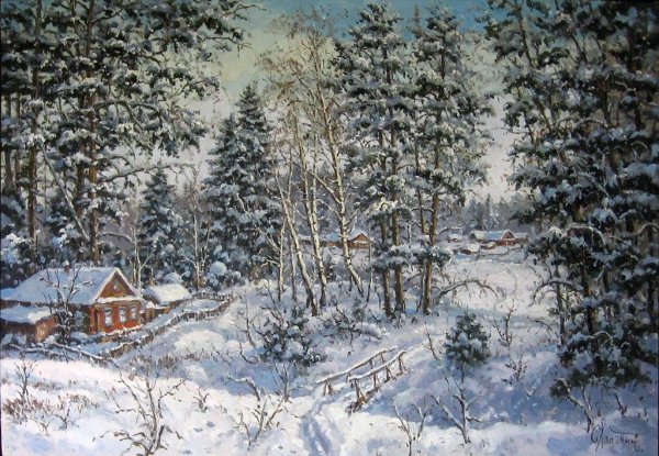 Исаак Левитан, «лес зимой», 1885