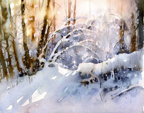 Художник Владимир Тупоршин: зимний пейзаж