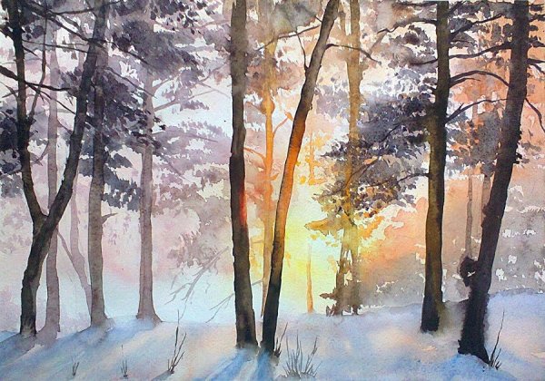 Акварель пейзажи Стерлинг Эдвардс