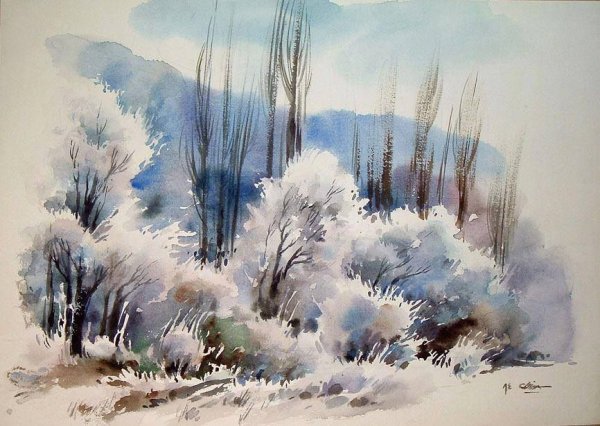 Акварели китайского художника бай Хаоран (bai Haoran)