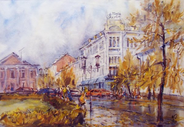 Пивень художник Ярославль городской пейзаж