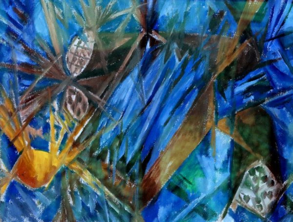 Гончарова портрет Ларионова Лучизм