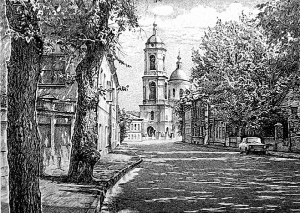 Графический городской пейзаж