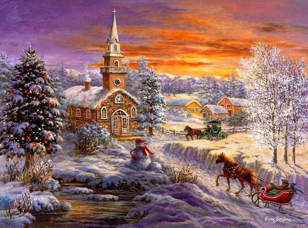Картины Nicky Boehme Рождественские