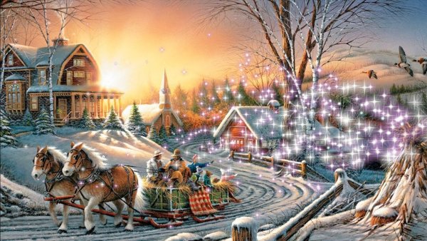 Картины художника Terry Redlin Рождество