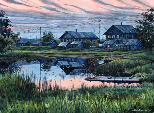 Наталья Головина. Деревенский пейзаж