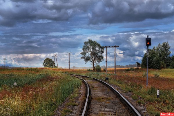 Пейзаж с железной дорогой