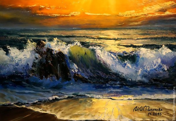 Морские пейзажи маслом на холсте