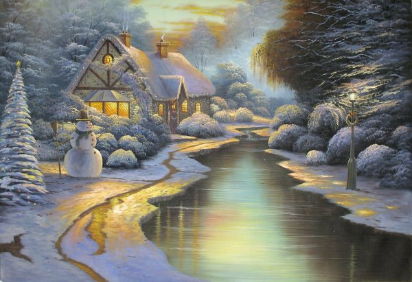 Алмазная мозаика Снежная сказка аж 1277