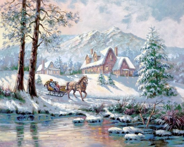 Деннис Льюэн картины зима