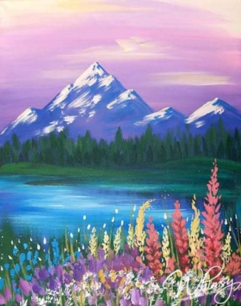 Правополушарная живопись горы