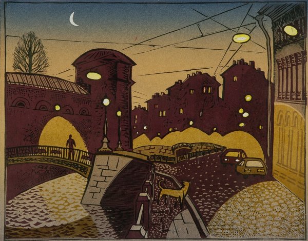 Каплан Самуил линогравюра