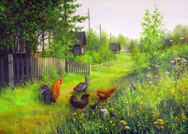 Художник Сергей Курицын деревня лето