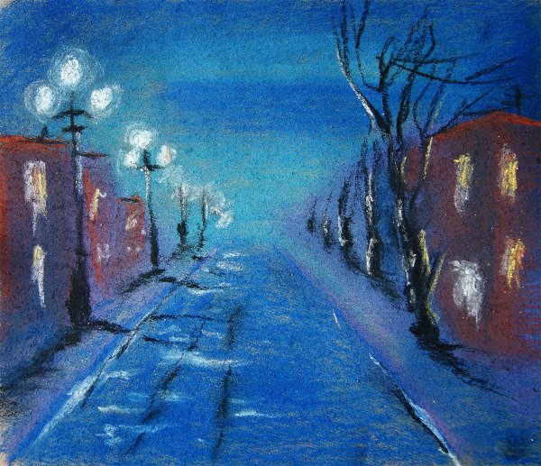 Рисование ночного пейзажа