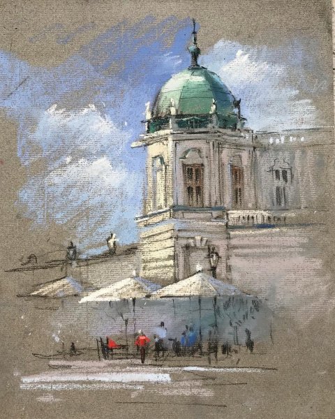 Рисование городского пейзажа