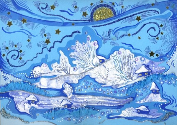 Декоративный зимний пейзаж