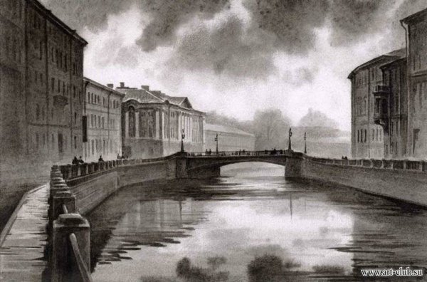 Гризайль Ломоносовский мост