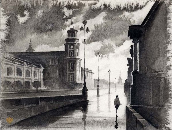 Олег Ильдюков акварели Питера