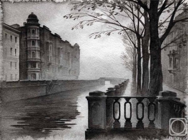 Архитектурный пейзаж легко