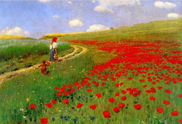 Клод Моне Маковое поле в Живерни