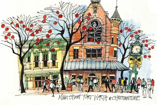 Город фломастерами