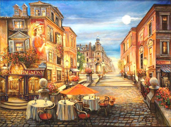 Картина "улица в Стамбуле» (Львовская галерея искусств)