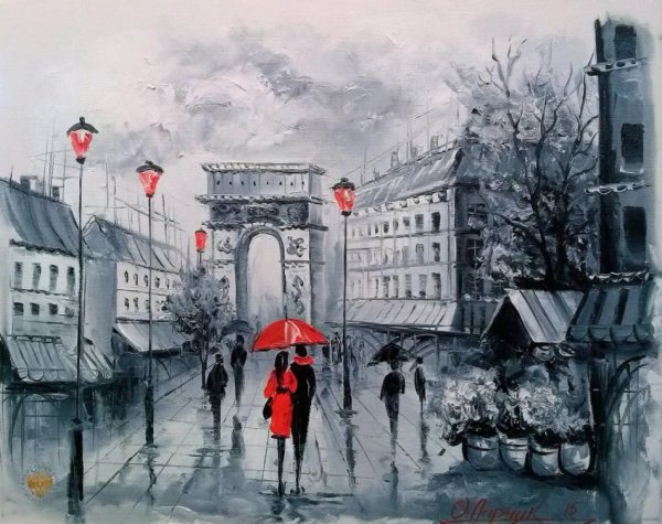 Живопись городской пейзаж Ольги Дарчук