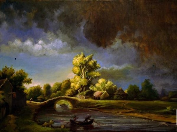 Рембрандт каменный мост 1638