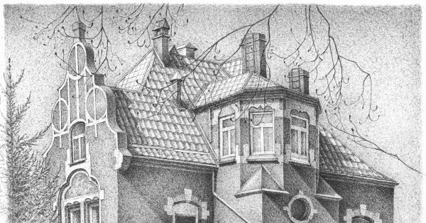 Стилизованный графический пейзаж