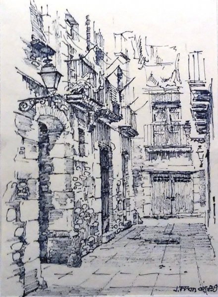 Графический городской пейзаж