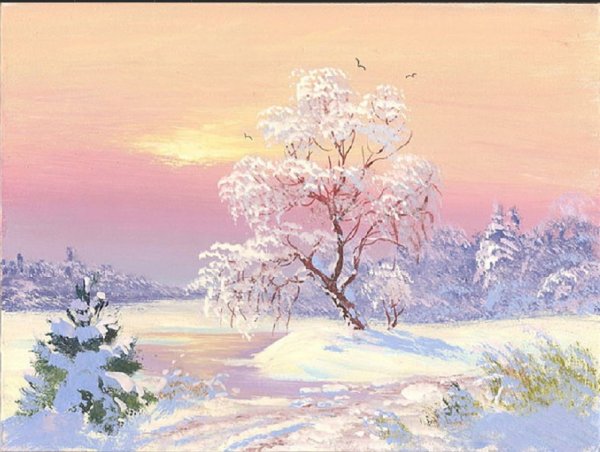 Художник Янов Виктор картины зима