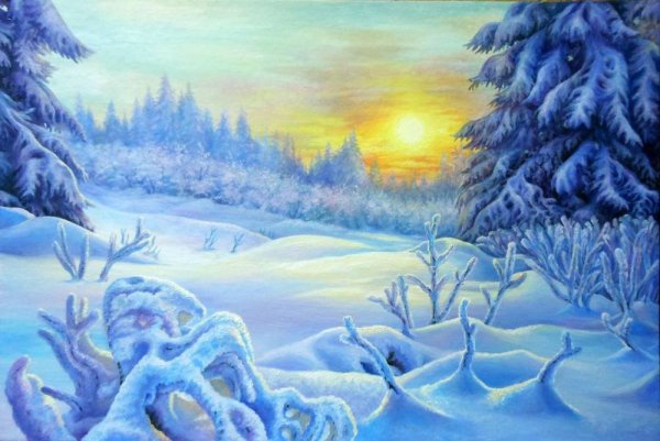 Зима рисунок