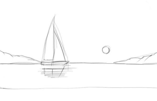 Пейзажи карандашом легкие