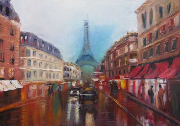 Игорь Сахаров художник дождливый Париж