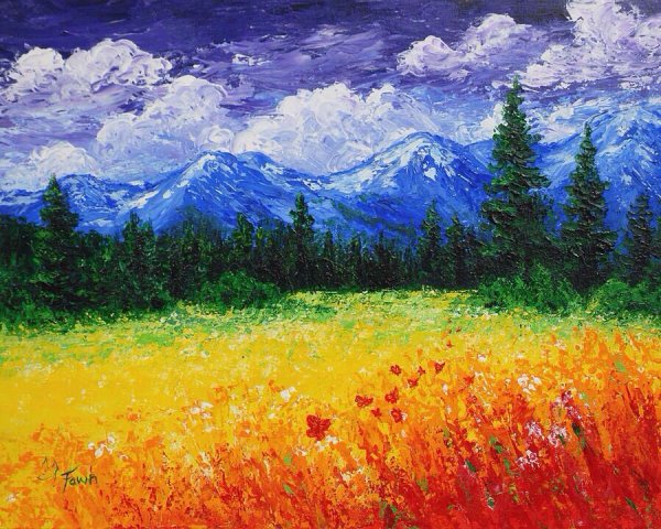 Правополушарная акриловая живопись