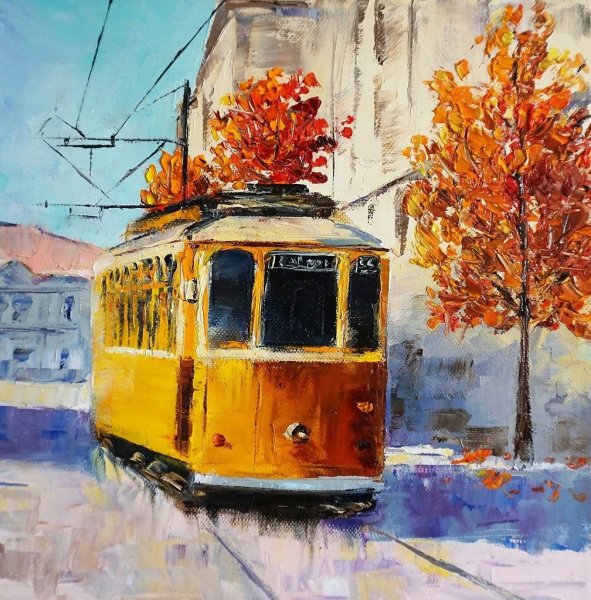 Живопись Сукиасян трамвай