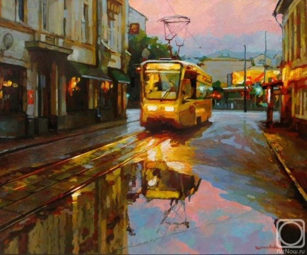 Художник Сергей Риксович Волков трамвай