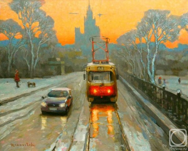 Картина Прага трамвайчик