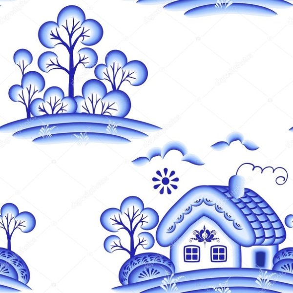 Тарелочка Гжель